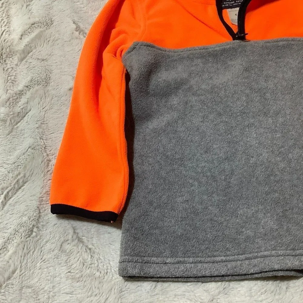 Oshkosh b'gosh orange gray fleece jacket size 4